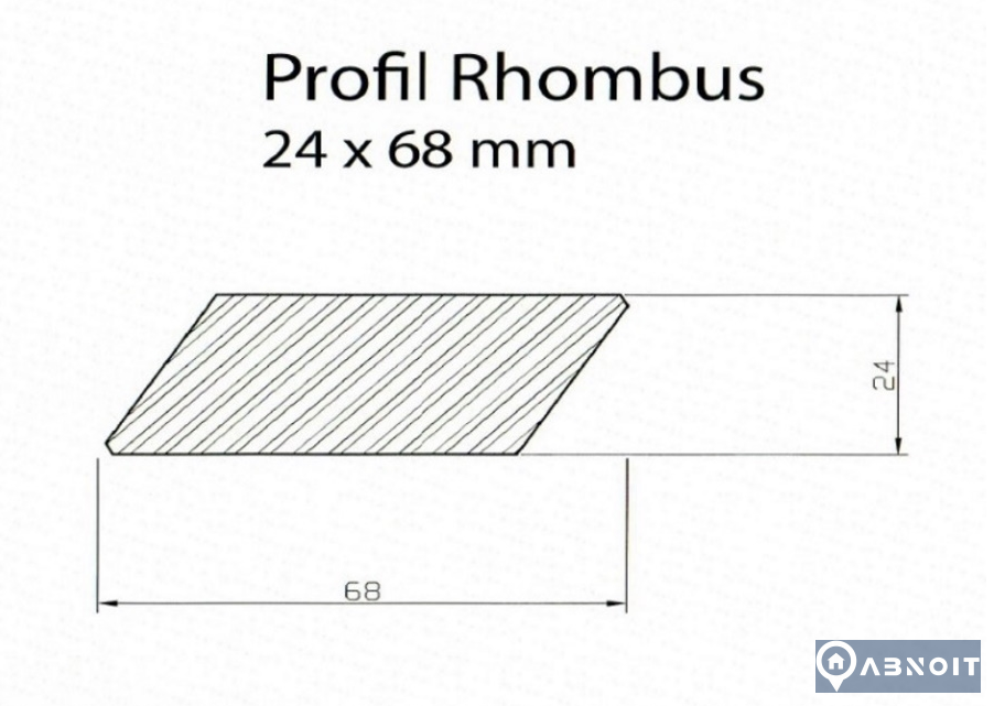 Palubky MD Sibiřský 24x68x4000 mm, Rhombus, A/B 8ks